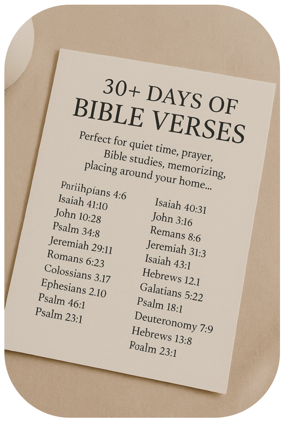 30+ Memory Verse Cards